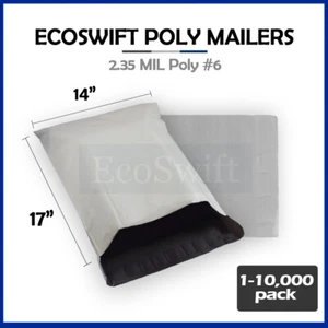1-10000 Buste Postali 14 x 16 "EcoSwift" Poli Buste Plastica Spedizione 2,35 MIL - Foto 1 di 5