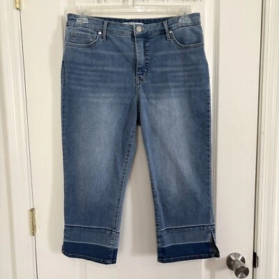 Jeans Code Bleu Soho Capri Cortos Denim Azul Pequeño Talla 12 Petite Foto 1 de 4