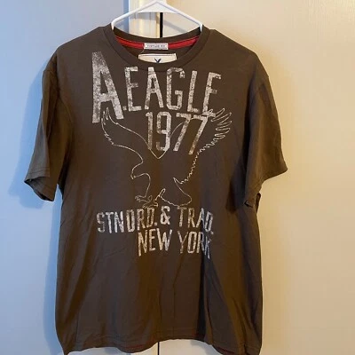 Camiseta Gráfica American Eagle Outfitters Para Hombres Marrón Calce Vintage Talla L Foto 1 de 4