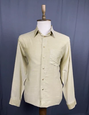 RARO! Camisa Versace Versus Botones Dorados De Colección Para Hombre Beige Manga Larga Talla L Foto 1 de 4