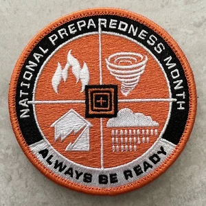 5.11 TACTICAL “NATIONAL PREPAREDNESS MONTH” 2021 PATCH “ALWAYS BE READY” HOOK - Picture 1 of 5