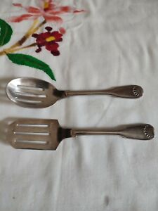 ERCUIS Spoon And Shovel Scale Dolls House Model Shell silver plated
