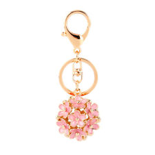 Cute Crystal Rhinestone Flower Keyring Keychain Pendant Bag Purse Decor Gift AUS