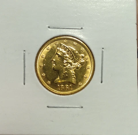 1881 $10 Dollar Liberty Head Eagle Gold Coin AU Cover