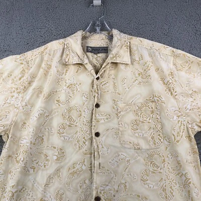 Point Zero Hawaiian Shirt Mens Large Vintage Y2K Cotton Beach Tropical *READ - Image 1 of 4