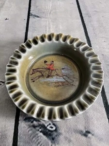 Vintage Wade Irish Porcelain Fox Hunt Ashtray Made In Ireland 1950s - Picture 1 of 4