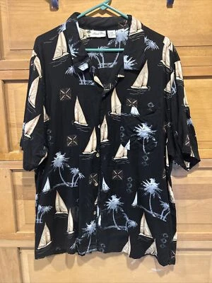 camisa hawaiana azul isla Foto 1 de 4