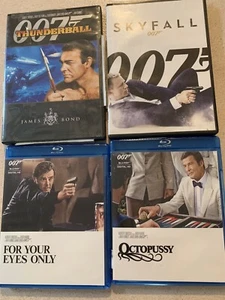 James Bond dvd’s Thunder ball - Skyfall - For Your Eyes Only - Octopussy - Picture 1 of 2