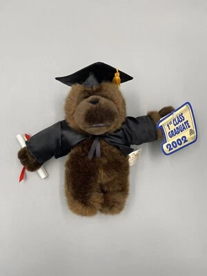 VTG  2002 Gorilla Monkey Graduation Plush 8” Stuffed Animal 1st Class Graduate - Image 1 of 4