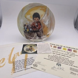 De Grazia Gentle White Dove Plate COA & Box Children of the Sun Series Knowles - Picture 1 of 10