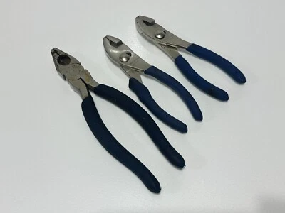 Westward Tools 3pc Blue Grip Pliers Set Lot, Slip-Joint & Linesman w/ Cutters - Image 1 of 4