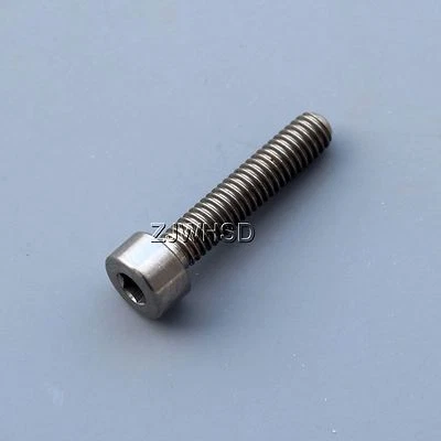 Tornillo de titanio M4 x 20 Ti Allen hexagonal tapa cabeza grado aeroespacial bicicleta Foto 1 de 2