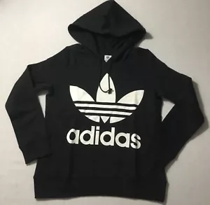 Adidas Women's Original Trefoil Hoodie Black CE2408 Size S - Picture 1 of 2