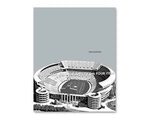 BRYANT-DENNY Stadium Photo Picture Art TUSCALOOSA Skyline 8x10 11x14 16x10 (V1G) - Picture 1 of 11