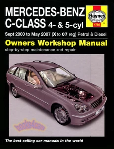 MANUAL MERCEDES C CLASS SERVICE REPAIR SHOP HAYNES C220 C270 C180 - Picture 1 of 1