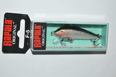 rapala f-5 s silver minnow f5 original floating lure 2" 1/16oz - Image 1 of 3