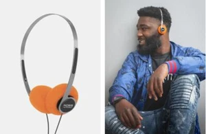 Koss x Retrospekt P/21 Retro Orange Foam On-Ear Headphones Wired Headset - Picture 1 of 7