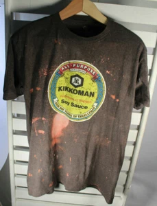 T-Shirt KIKKOMAN SOY SAUCE XL Big Logo Over 300 Years of Excellence DISTRESSED - Bild 1 von 4