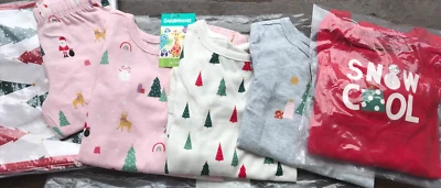 Conjunto de 4 bodys 2 leggings rosa gris rojo de 6 piezas Garanimals 6-9 meses de vacaciones N Foto 1 de 4