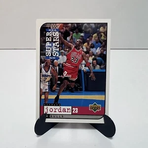 Tarjeta 98/99 de Michael Jordan NBA Mattel Super Stars - mazo superior NBA 1998 - Imagen 1 de 7