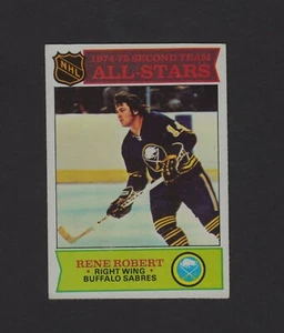 Vintage 1975 Topps NHL Hockey Card #296 RENE ROBERT Buffalo Sabres AS2 - Picture 1 of 2