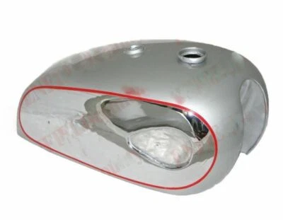 Tanque de combustible de gasolina BSA Gold Star A7 A10 Super Rocket pintado en cromo y plata Foto 1 de 4