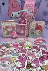 My Melody Sanrio Basket Notebook Stationary Pencil Case Pen Rubber Stickers