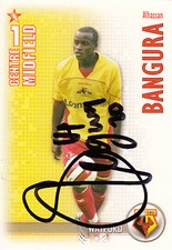 Watford F.C Alhassan Bangura Hand Signed 06/07 Premiership Shoot Out Card.