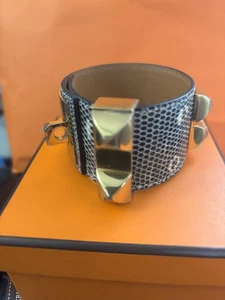 SELTEN HERMES CDC Collier de Chien OMBRE Ring Eidechse GHW Gold echt HERMÈS NEU - Bild 1 von 7