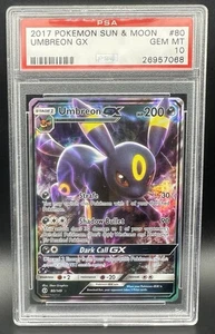 Pokemon TCG Umbreon GX 80/149 Sun & Moon PSA 10 English Card 2017 - Picture 1 of 2