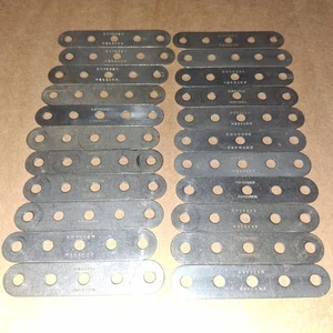 22 x #5 *QUALITY CLEAN* NICKEL(ALL DOUBLE"MECCANO"STAMP) 2.5" PERFORATED STRIP - Picture 1 of 1