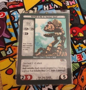 Battletech CCG TCG: Mad Cat C Timber Wolf - blue border - Picture 1 of 1