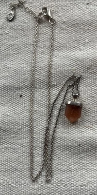 Collar colgante Silpada piedra solar plata de ley 925 en forma de flecha gota de 8,5" Foto 1 de 4