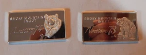 2- 20 GRAM SMOKY MOUNTAIN INGOTS 999 FINE SILVER ART BARS - Bild 1 von 2