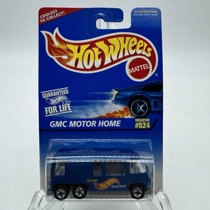 1996 Hot Wheels Blue-White Card #524 GMC MOTORHOME Chrome BW Spoke Wheels Racing - Picture 1 of 16