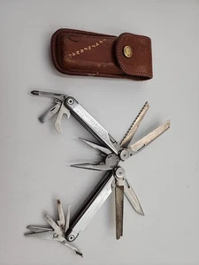 Vintage Leatherman Wave Multi Tool w/ Brown Leather Case - Picture 1 of 13