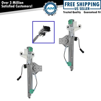 Juego de 2 pares de reguladores de ventana eléctrica y motor para Dodge Caliber 07-12 Foto 1 de 3