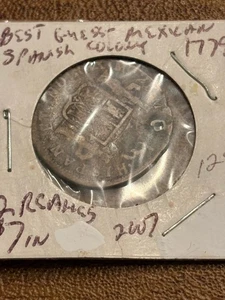 1778 - 2 Reales Silver Spanish Carolus III Colonial Silver Coin, hole - Picture 1 of 9