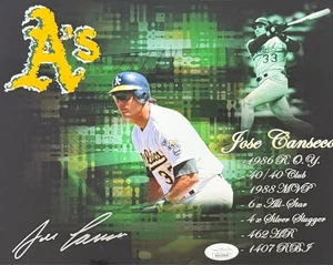 Jose Canseco Signed Autograph 8x10 Photo JSA Authenticated Oakland Athletics #1 - Picture 1 of 1