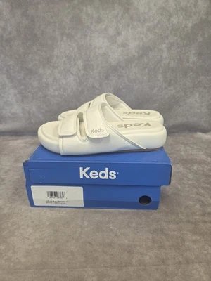 Keds Isla 6 White Slides W-SZ8 Shelf Pull Tried On - Image 1 of 4