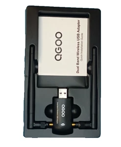 WLAN WiFi Adapter Desktop - QGOO AC1300Mbps USB 3.0 AC-1300, schwarz 6B16 - Bild 1 von 5