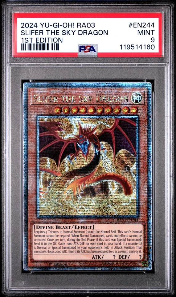 YU-GI-OH! RA03-QUARTER CENTURY BONANZA EN244 SLIFER THE SKY 1STEDITION QCR PSA 9 - Image 1 of 1