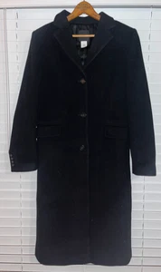 J Crew Wolle Kaschmir langer Mantel Mantel Damengröße 6 schwarz - Bild 1 von 4