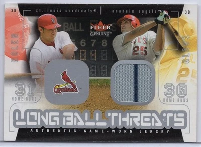 Tarjeta de camiseta Fleer 2003 genuina Longball Threats Troy Glaus  Foto 1 de 2