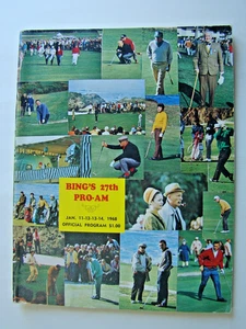 Bings 27. Pro-Am offizielles Golfprogramm Pebble Beach CA Bing Crosby 1968 - Bild 1 von 5