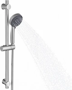 Shower Slide Bar with Handheld Head Combo 5-Function Brushed Nickel  - Picture 1 of 9
