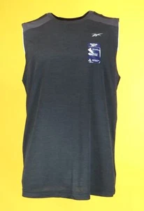 Reebok Tank Top Men's Black Logo Lightweight Shirt Gym Active Relaxed Fit - Picture 1 of 2