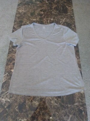 Camisa Mujer Athletic Works Gris y Negra, Talla L Foto 1 de 2