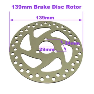 Rotor de disco de freno para scooter eléctrico de gas 140 mm 29 mm para bicicleta de bolsillo mini cuádruple de suciedad - Imagen 1 de 8
