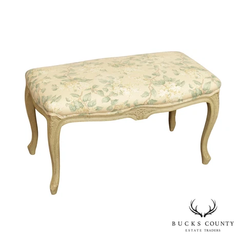 French Louis XV Style Painted Window Bench Cover
